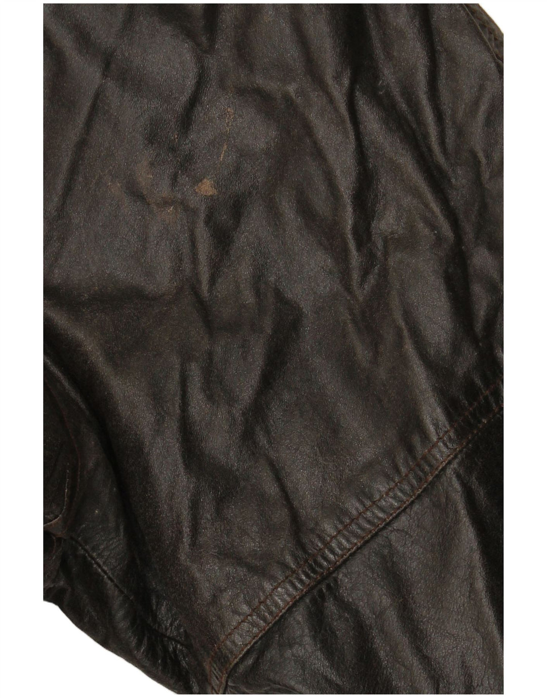 ВИНТАЖНОЕ женское двубортное кожаное пальто EU 38, кожа среднего коричневого цвета