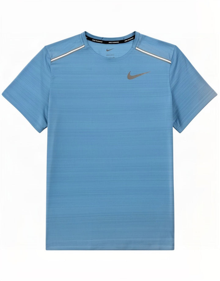 Мужская футболка Nike Dri Fit, маленький синий полиэстер в тонкую полоску