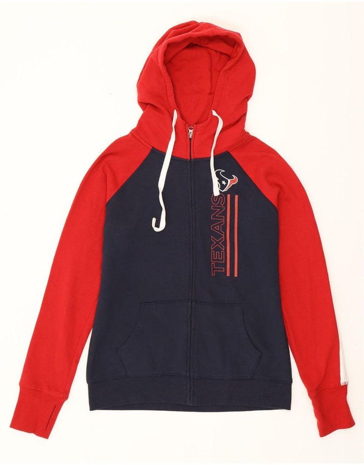 NFL TEAM APPAREL Womens Zip Hoodie Sweater UK 16 Large Navy Blue