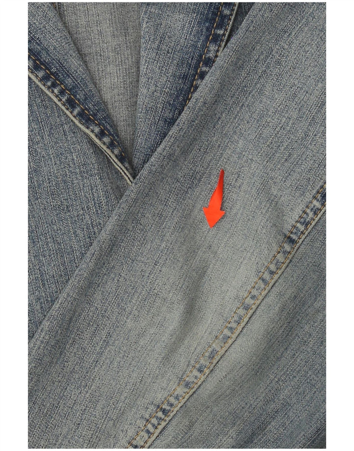 Женский джинсовый пиджак ESPRIT на 2 пуговицах, Великобритания 16, большой синий хлопок