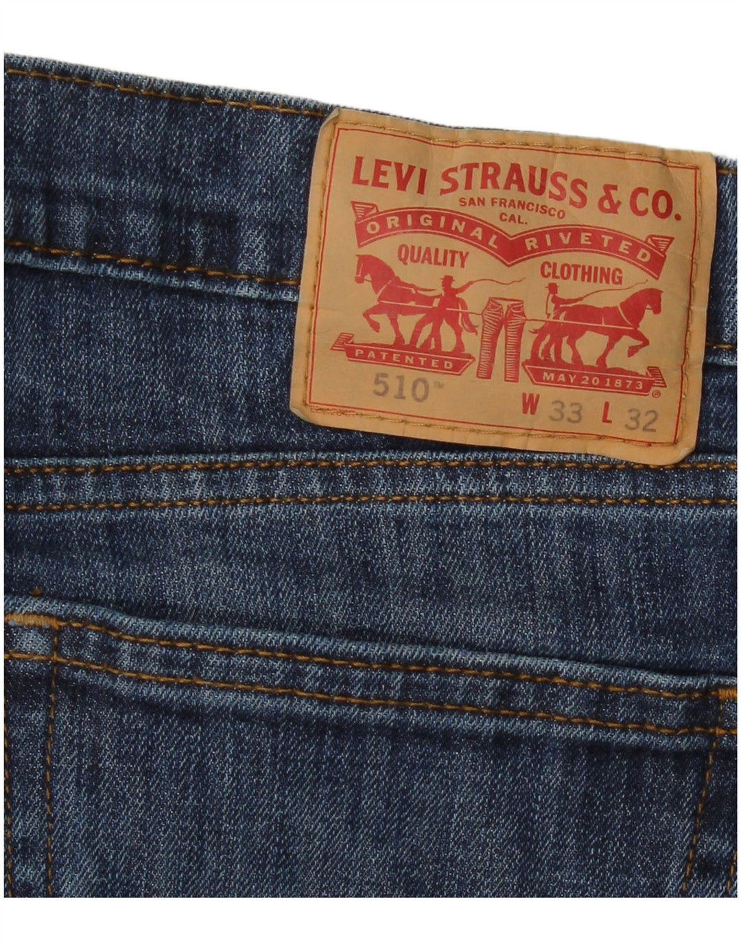 Мужские джинсы скинни LEVI'S 510 W33 L32 Синие, хлопок