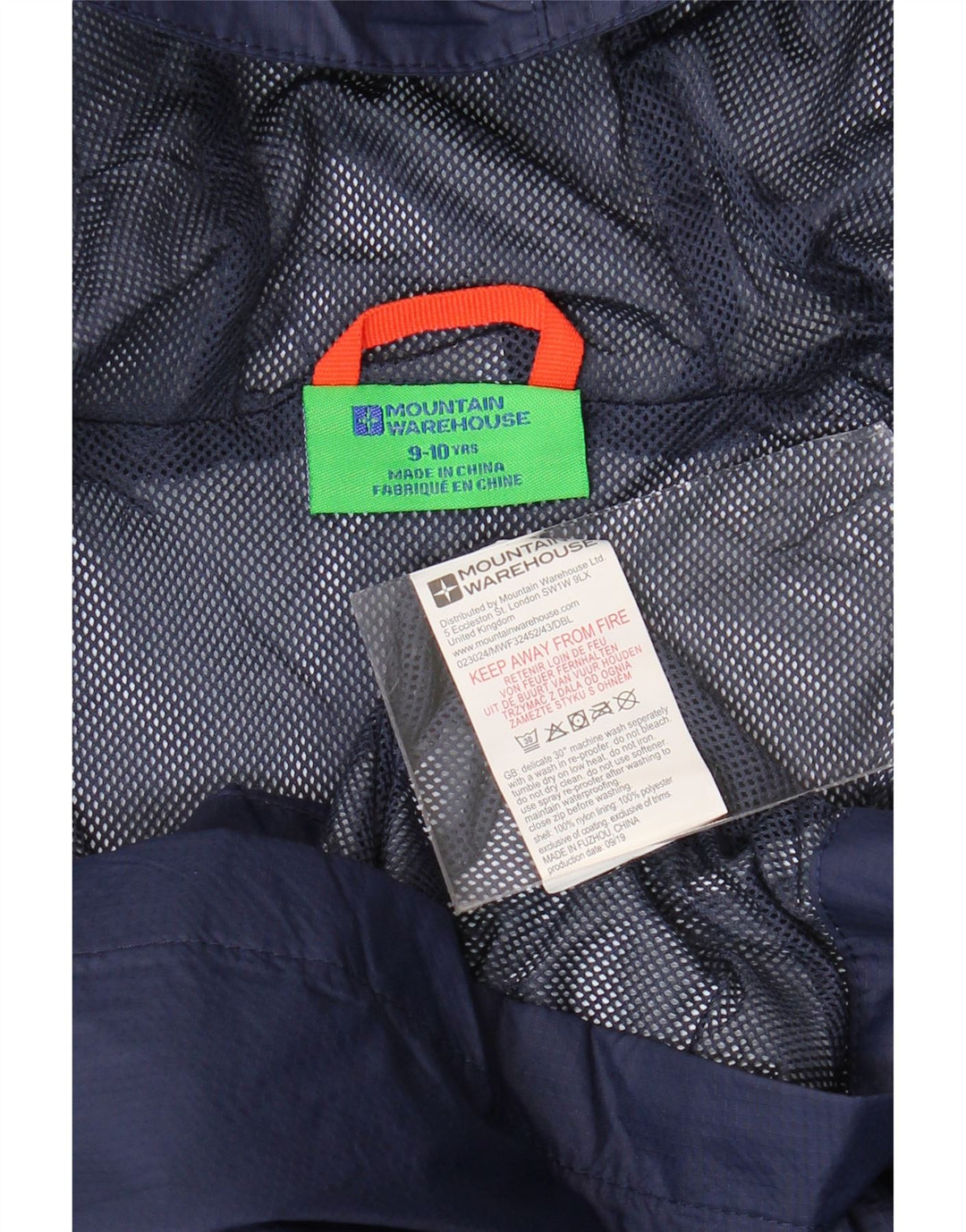 MOUNTAIN WAREHOUSE Дождевик с капюшоном для мальчиков 9–10 лет Темно-синий нейлон