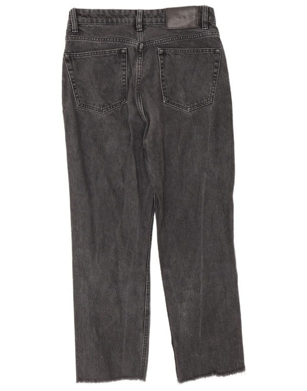 Женские прямые джинсы Zara EU 38, маленькие W28 L25, серый хлопок