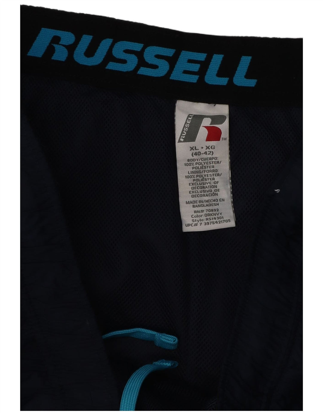 Мужские спортивные брюки RUSSELL ATHLETIC XL, темно-синий, полиэстер