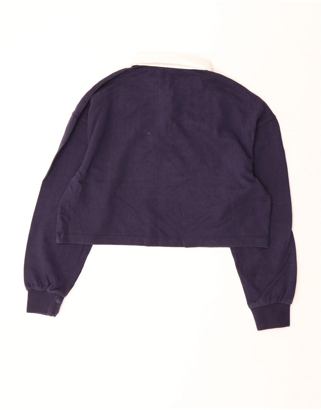 SUPERDRY Женская укороченная рубашка-поло для регби большого размера UK 12, средний темно-синий