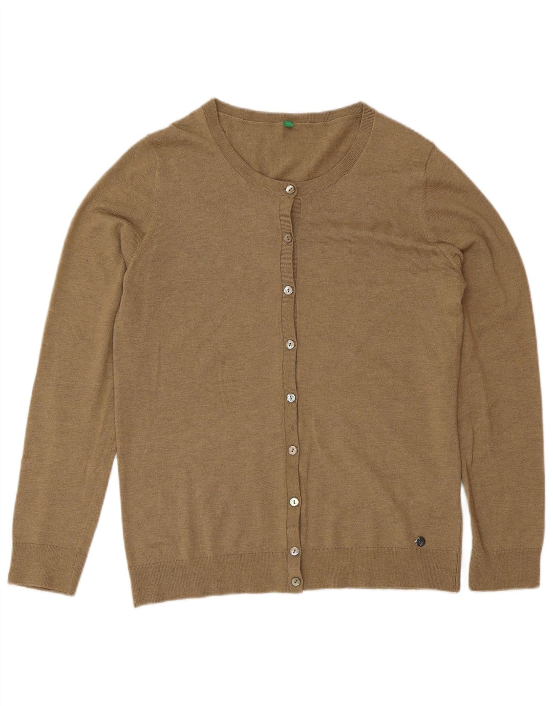 Женский кардиган Benetton UK 12 Средний Коричневый Полиамид