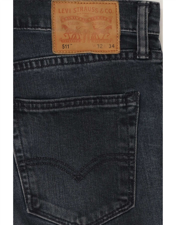 Мужские джинсы Levi's 511 Slim W32 L26 Темно-синие, хлопок
