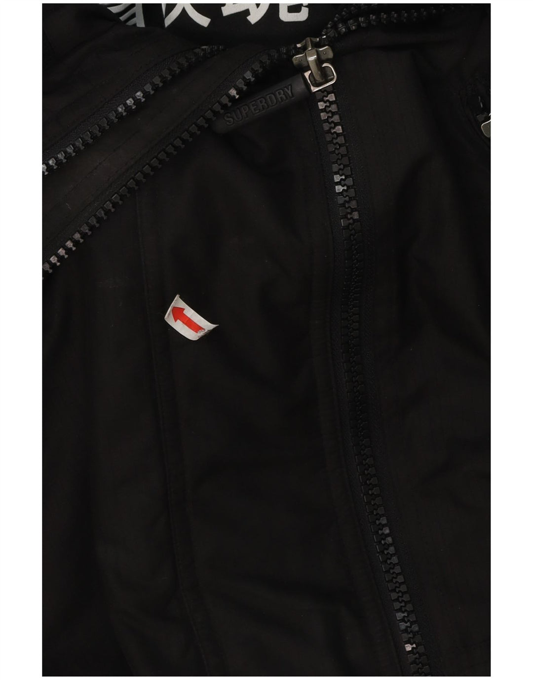 Мужская ветровка с капюшоном Superdry UK 36, маленькая черная полиэстер