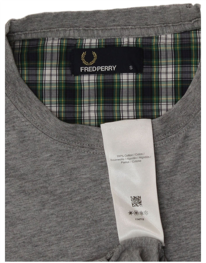 Мужская футболка Fred Perry, маленький серый хлопок