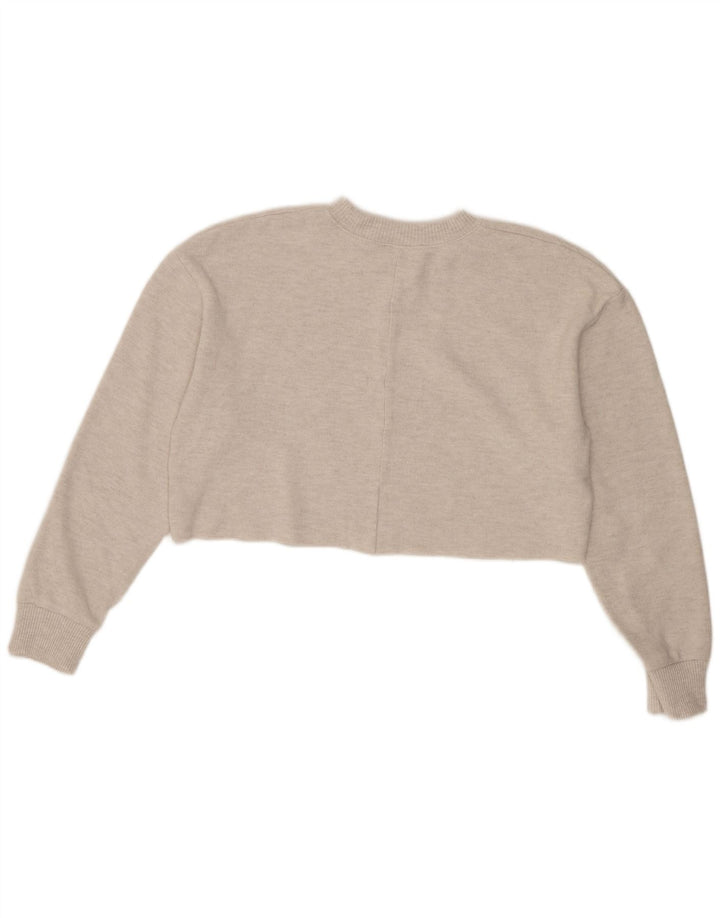 Женская укороченная блузка Zara UK 14, средний бежевый