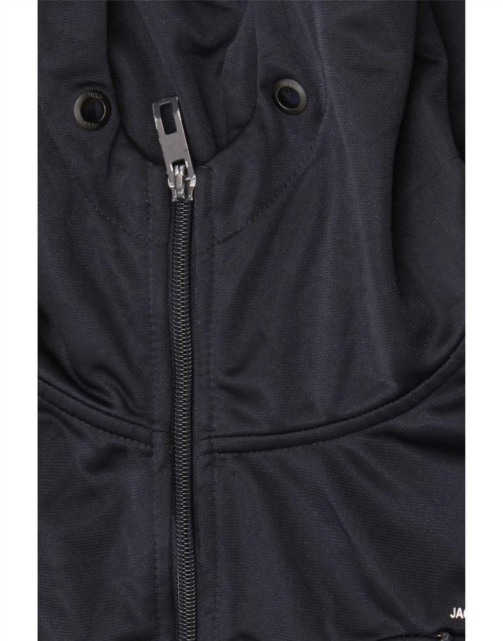 Мужской свитер с капюшоном на молнии Jack & Jones, большой темно-синий, полиэстер