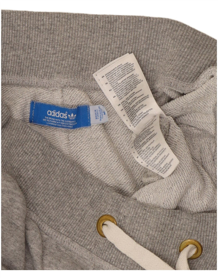 Женский спортивный костюм ADIDAS Брюки Джоггеры UK 14 Средне-серый хлопок в крапинку