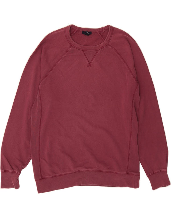 GAP Mens Sweatshirt Jumper Large Burgundy Cotton
