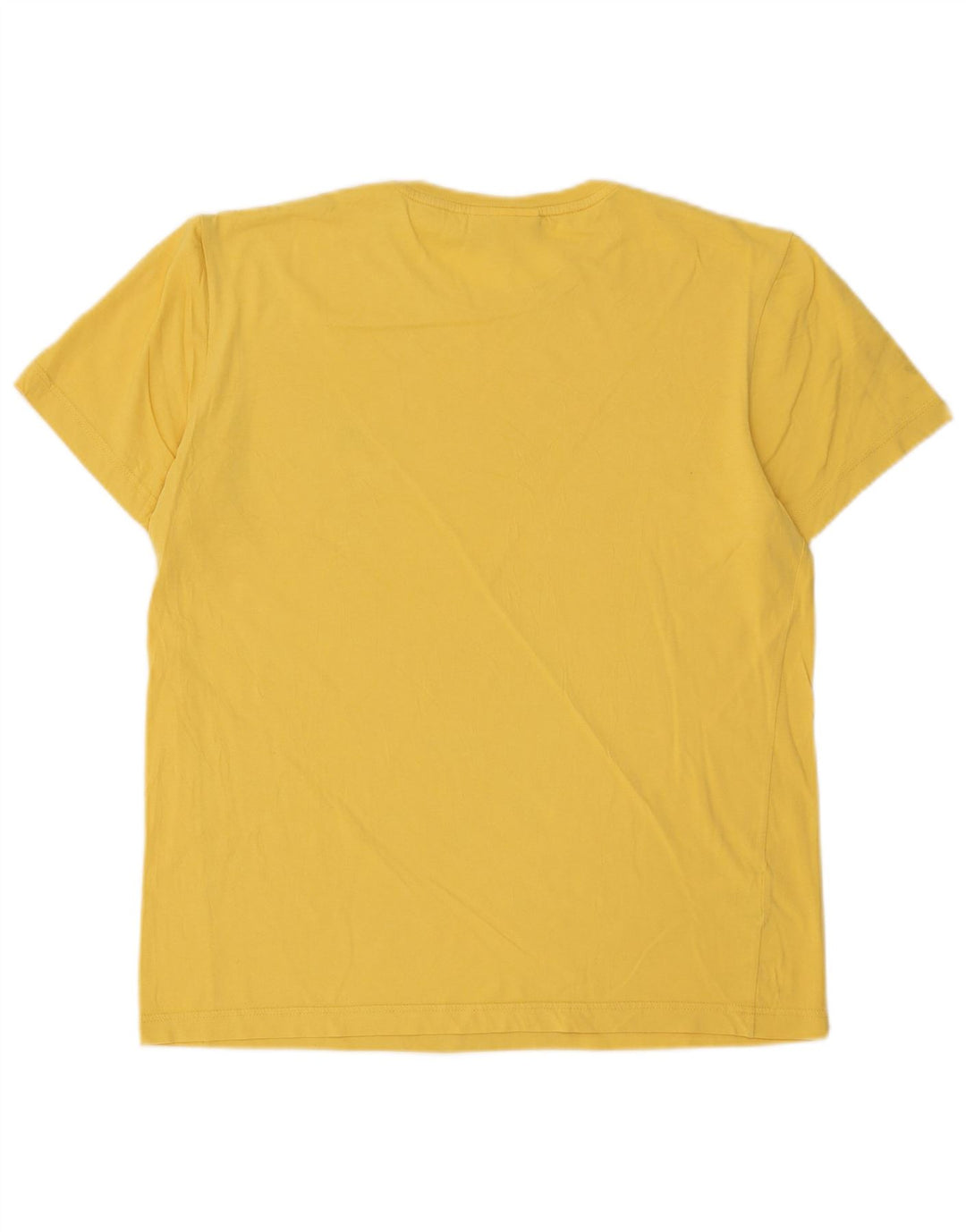 LACOSTE Mens Regular Fit T-Shirt Top Size 4 Medium Yellow Cotton