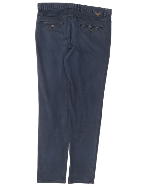 Zara Mens Slim Chino Trousers EU 44 Large W34 L31 Navy Blue
