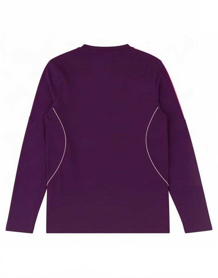Женский топ Adidas с длинным рукавом UK 12, средний фиолетовый, полиэстер