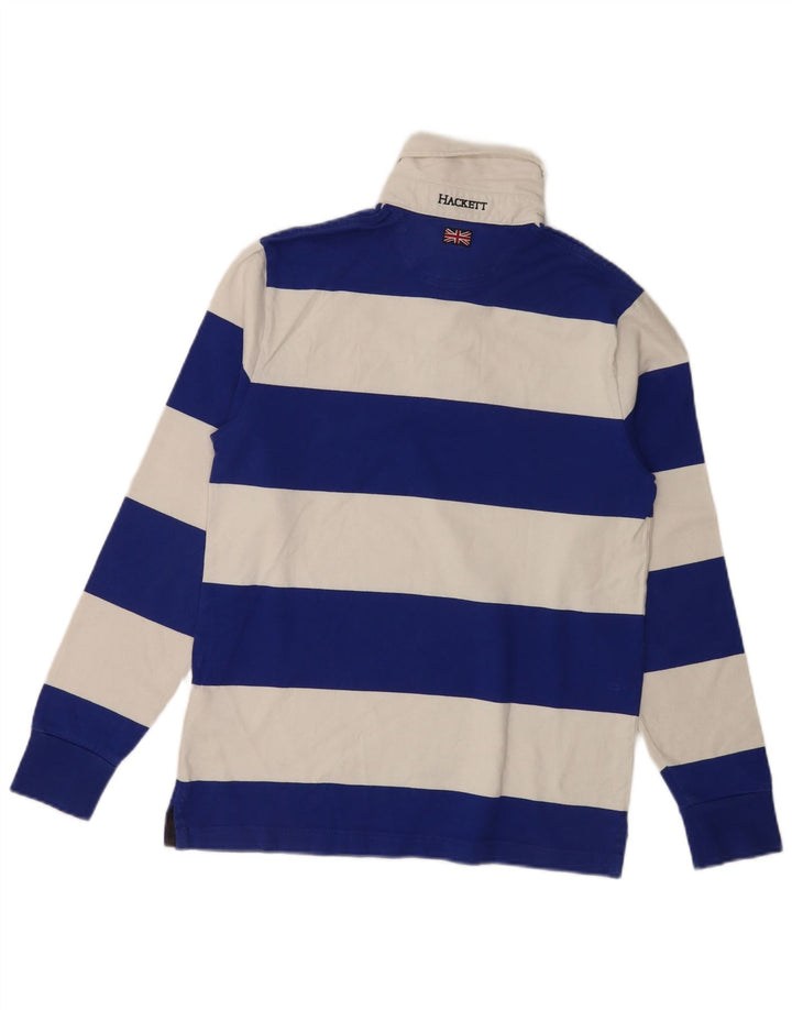 Мужская рубашка-поло для регби с графикой Hackett, маленькая синяя полоска