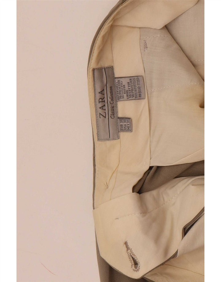Мужские костюмные брюки Zara EU 38 Small W30 L30, серый полиэстер