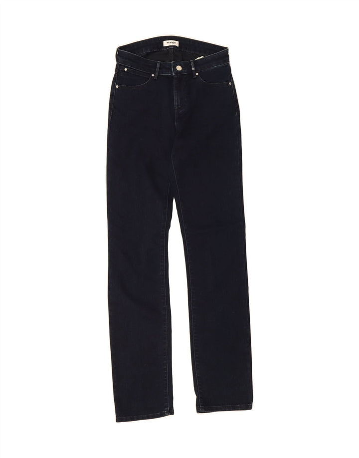 WRANGLER Womens Straight Jeans W26 L32 Navy Blue Cotton Vintage Wrangler and Second-Hand Wrangler from Messina Hembry 