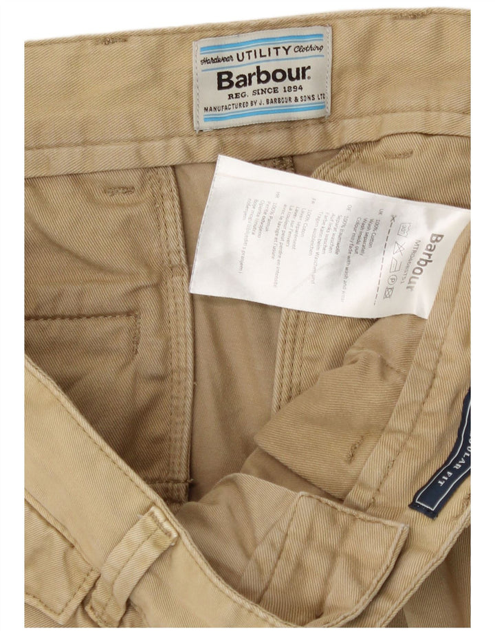 Мужские шорты чинос Barbour стандартного кроя W36, большие бежевые, хлопок