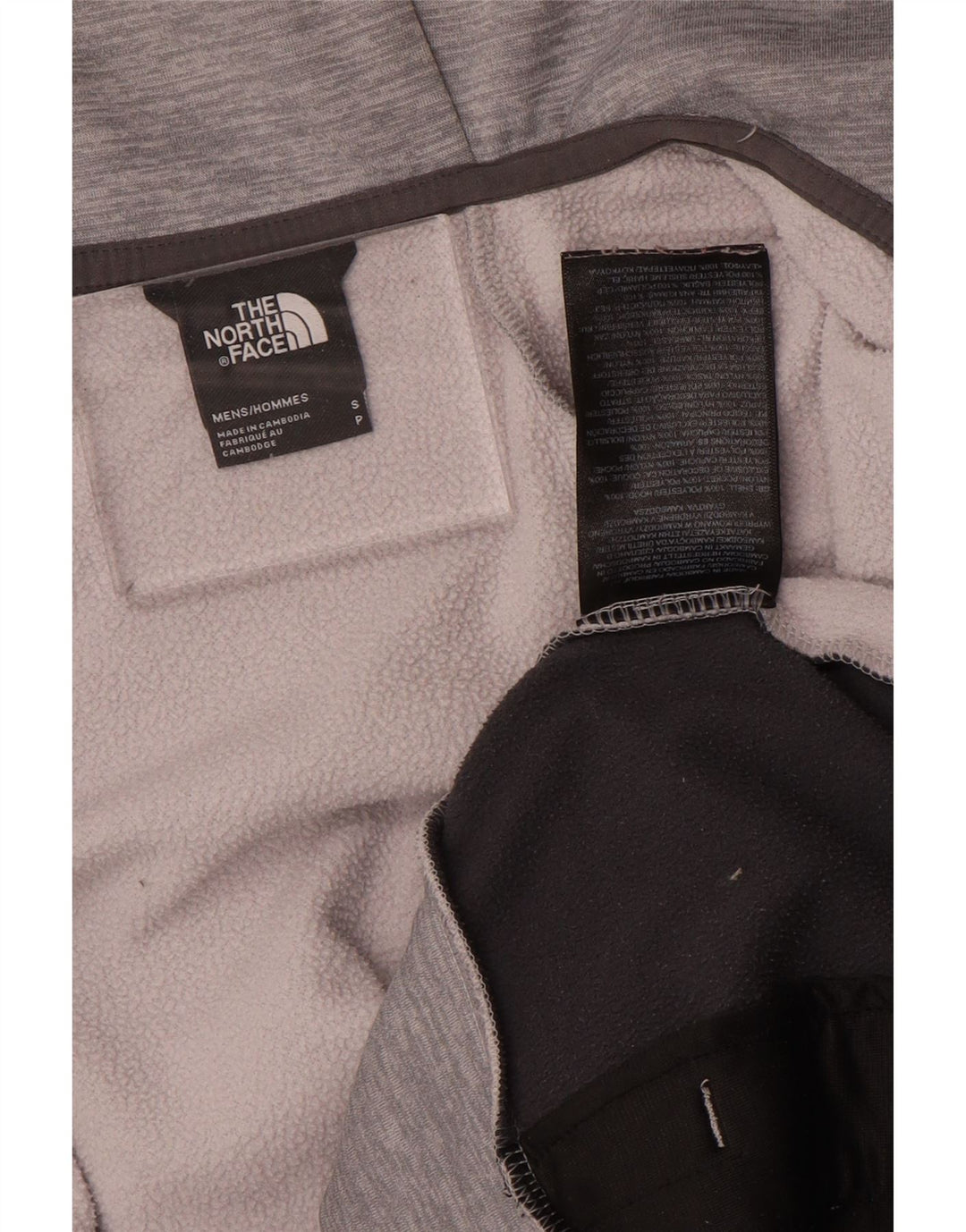 Мужской свитер с капюшоном на молнии The North Face, маленький серый полиэстер с крапинками