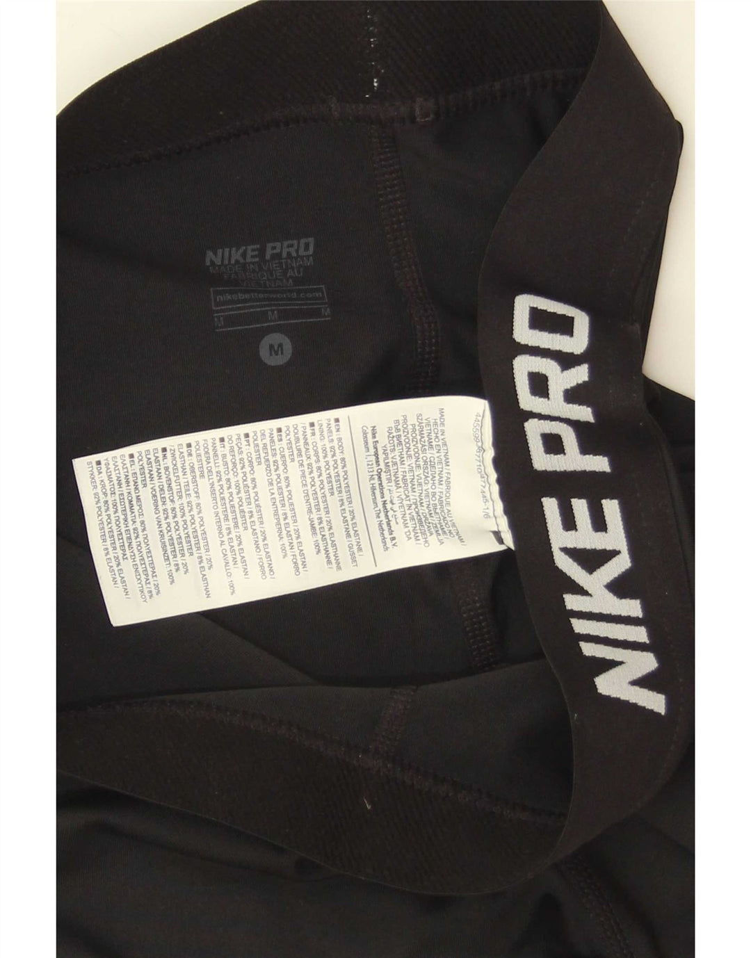 Женские леггинсы с рисунком Nike Dri Fit UK 12, средний черный, полиэстер