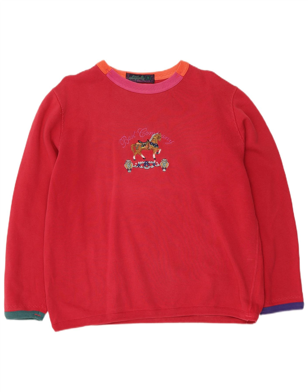 Женский джемпер оверсайз с рисунком BEST COMPANY UK 8, маленький красный