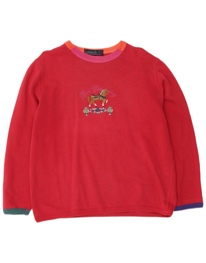 Женский джемпер оверсайз с рисунком BEST COMPANY UK 8, маленький красный