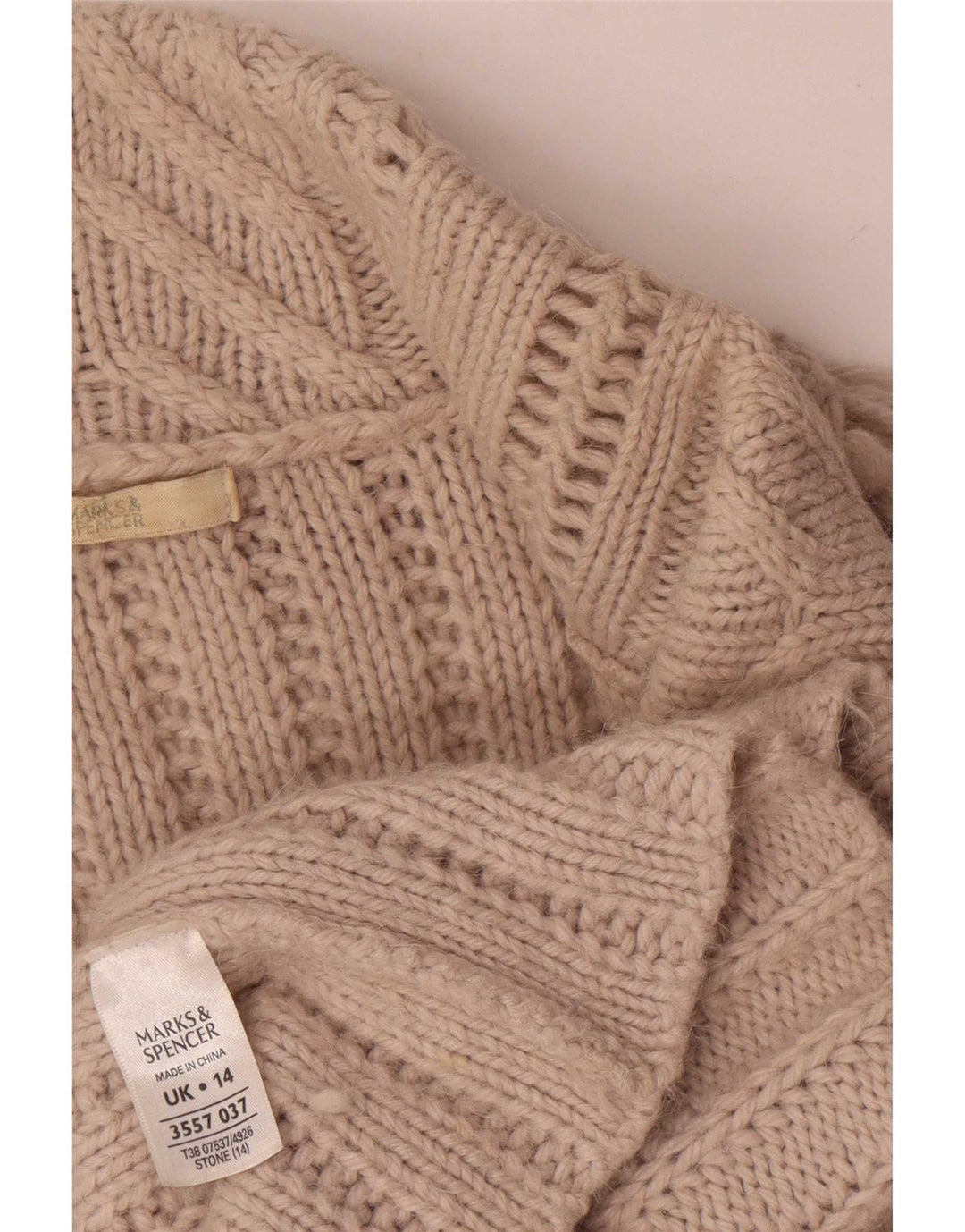 Женский кардиган Marks & Spencer UK 14, большой серый акрил