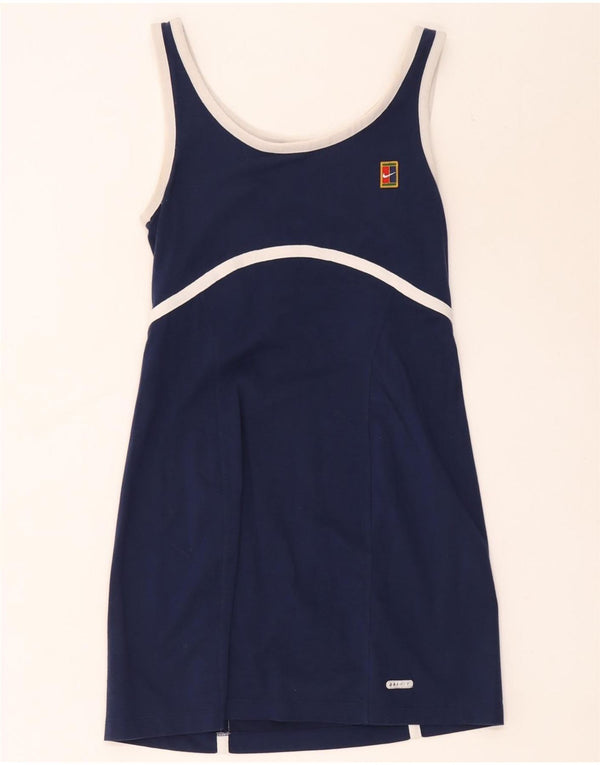 Женское теннисное платье Nike Dri Fit, США, 8/10, средний темно-синий, цветной блок