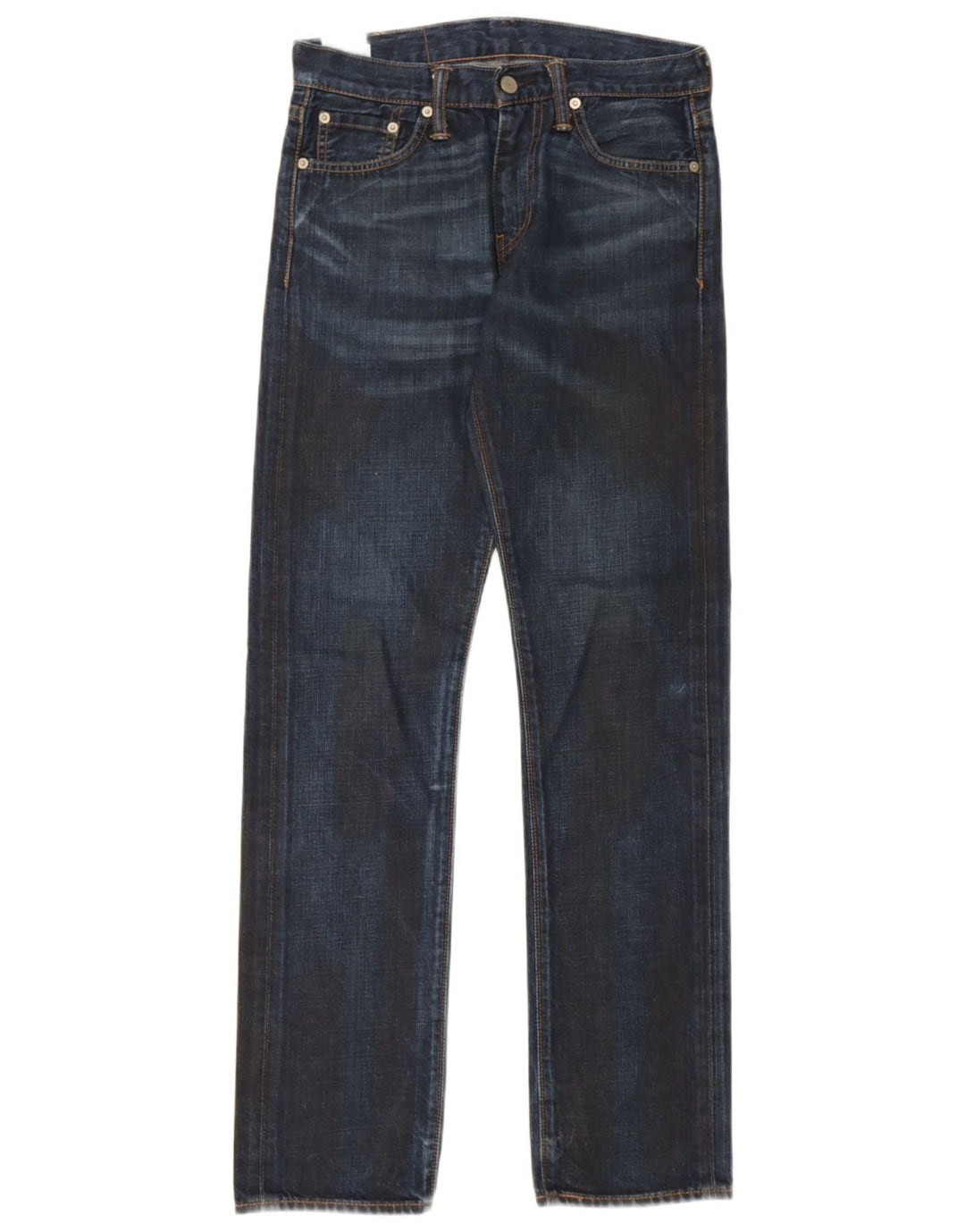 Мужские прямые джинсы Levi's 504 W28 L32 темно-синие, хлопок