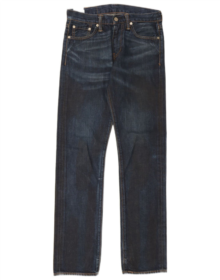 Мужские прямые джинсы Levi's 504 W28 L32 темно-синие, хлопок