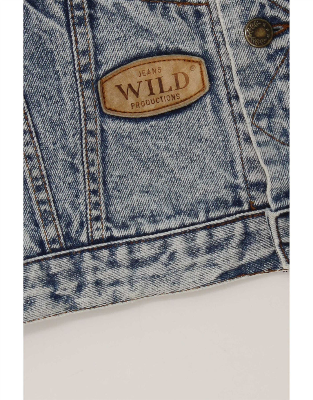 Мужская джинсовая куртка Wild UK 38, средний синий хлопок, хлопок