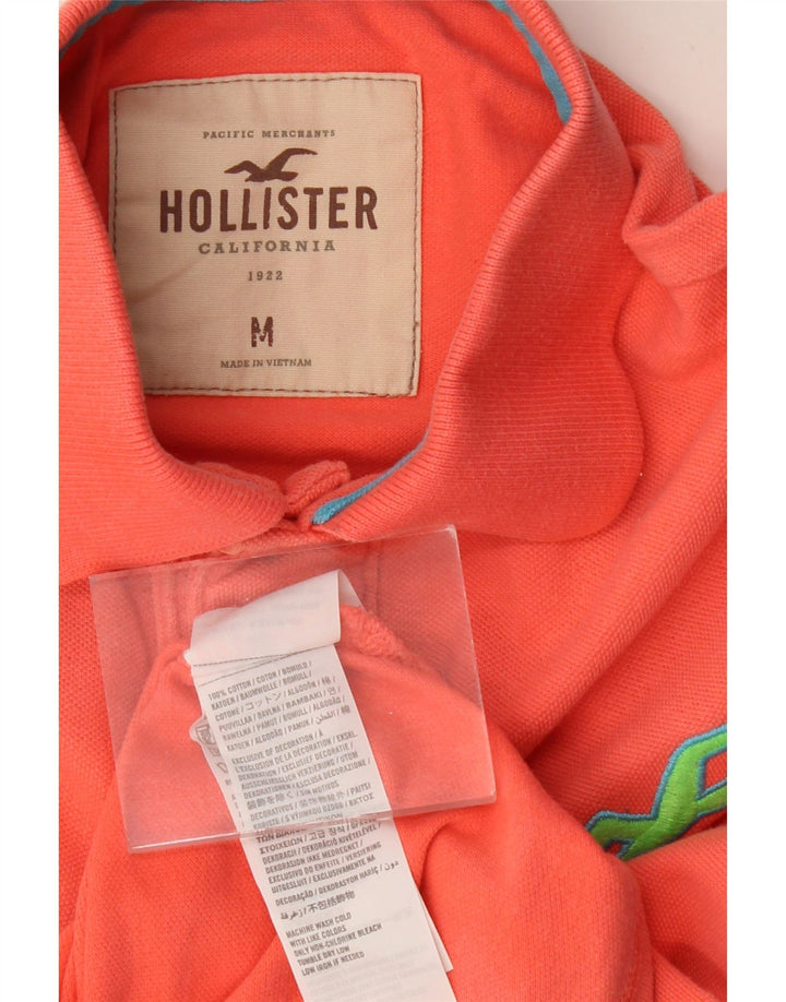HOLLISTER Мужская рубашка-поло из хлопка среднего красного цвета