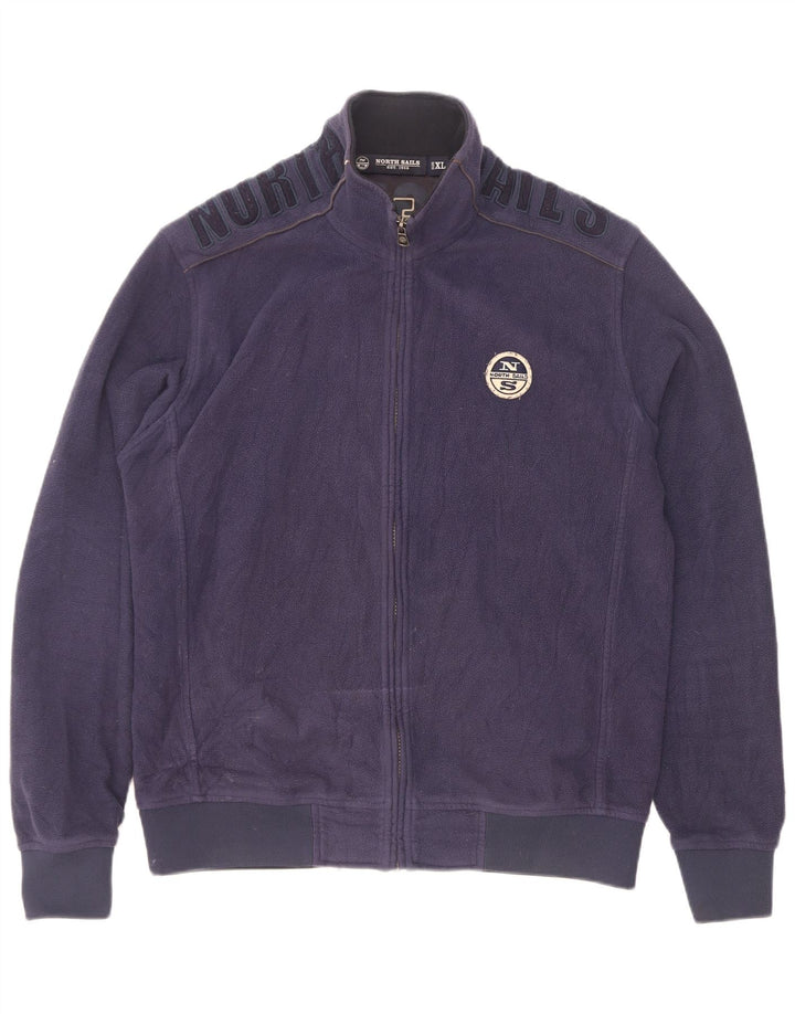 Мужская флисовая куртка North Sails с графическим рисунком UK 42 XL, темно-синий полиэстер