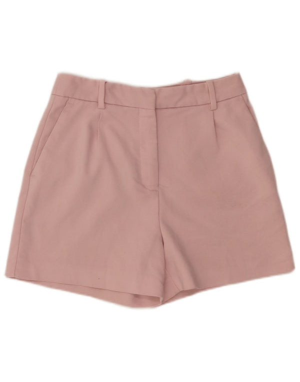 Женские шорты чинос с высокой талией Zara, маленькие, розовые, хлопковые, W26