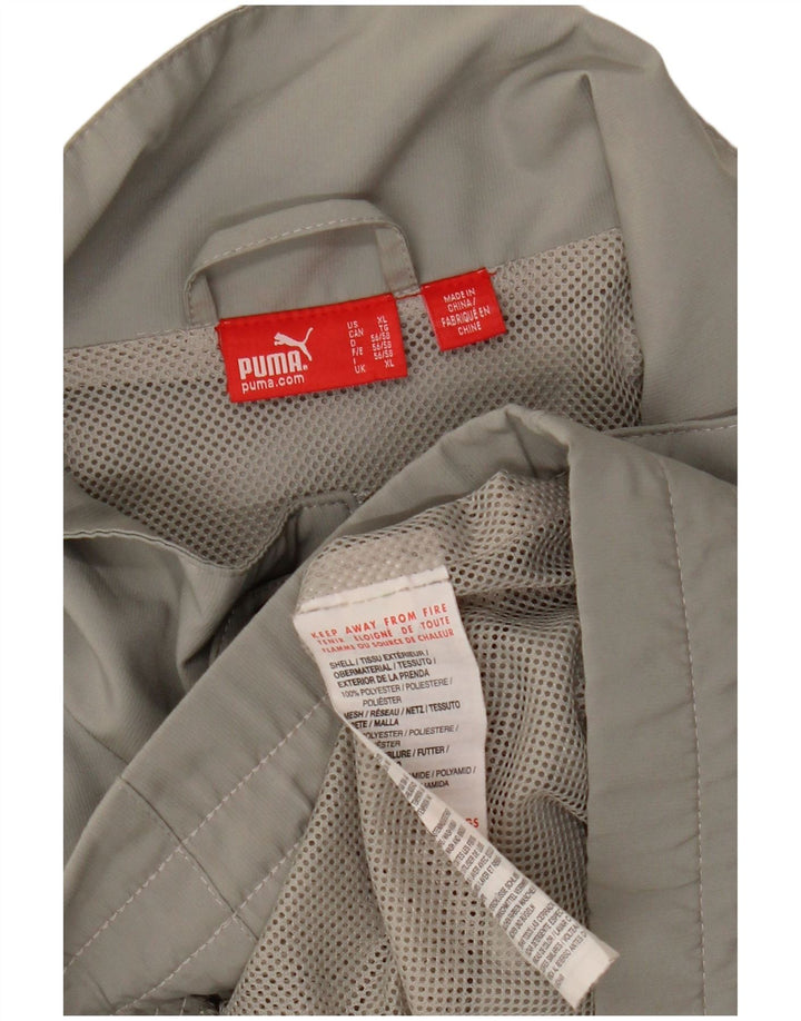 Мужская спортивная куртка с графическим рисунком PUMA XL, серый полиэстер