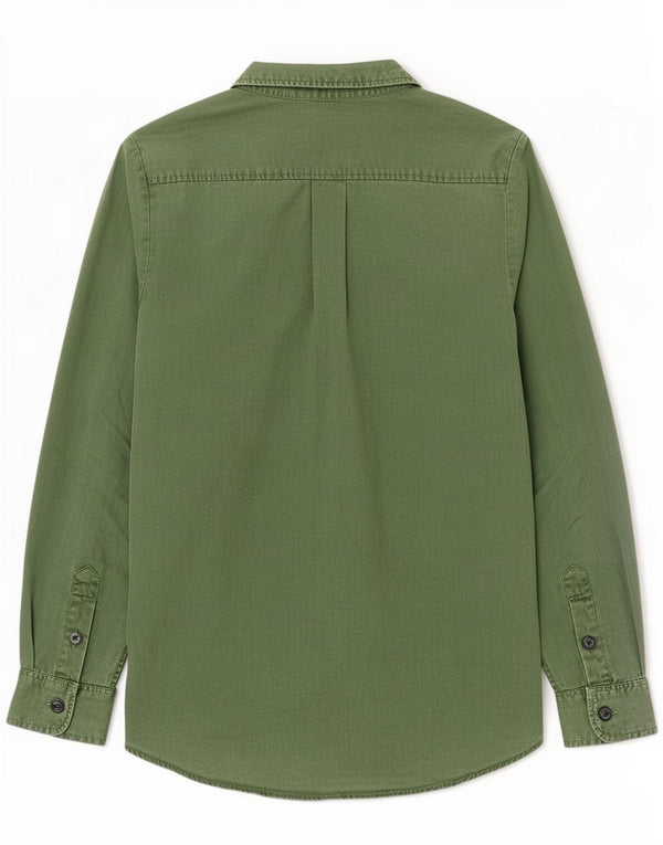 Женская джинсовая рубашка Zara UK 14, лиоцелл, средний зеленый цвет