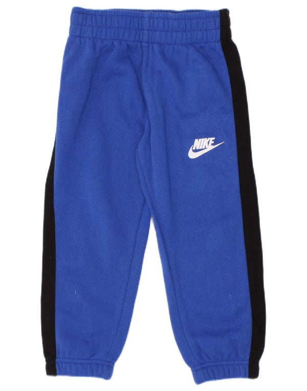 Спортивный костюм Nike для мальчиков, брюки для бега, 2–3 года, синий, хлопок с цветными блоками