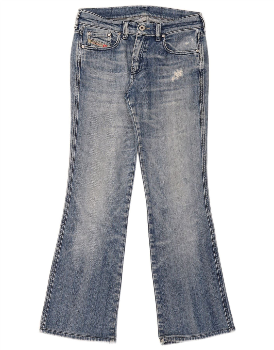 Женские потертые джинсы Diesel Bootcut W29 L29, синий хлопок