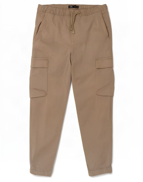 Брюки-карго мужские джоггеры Zara Medium W31 L26 Бежевые
