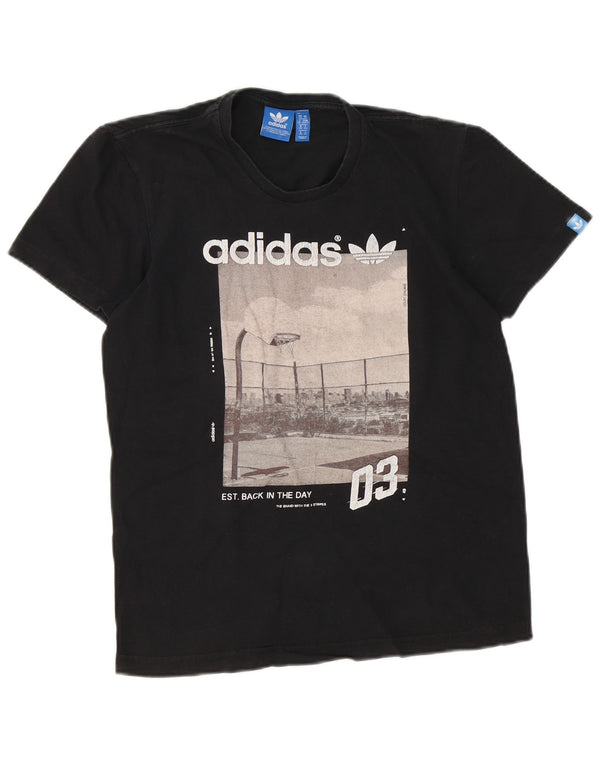 Мужская футболка с рисунком Adidas Top XS, черный хлопок