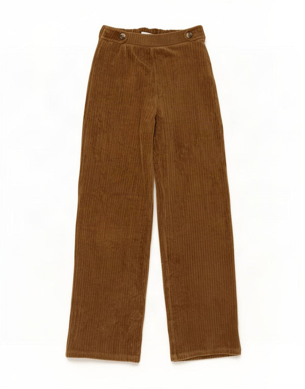 Zara Широкие вельветовые брюки для девочек 13–14 лет W27 L27 Коричневый хлопок