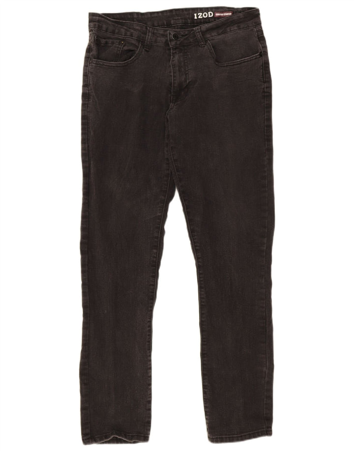 Женские прямые джинсы Izod W32 L32, серый хлопок