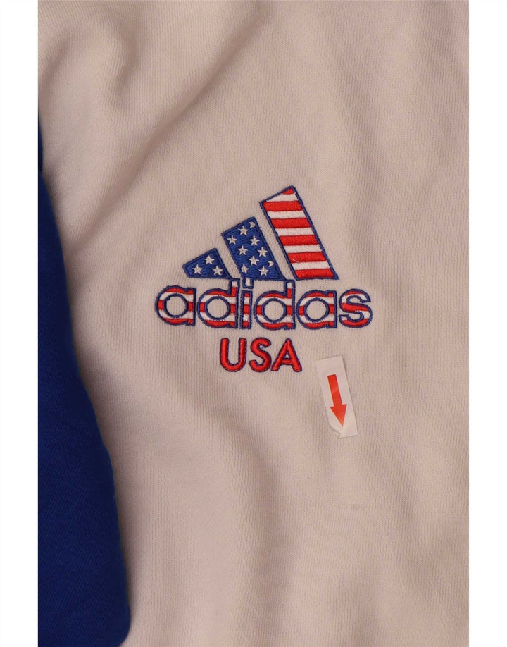 Мужской спортивный костюм Adidas, верхняя куртка, средний белый хлопок с цветными блоками