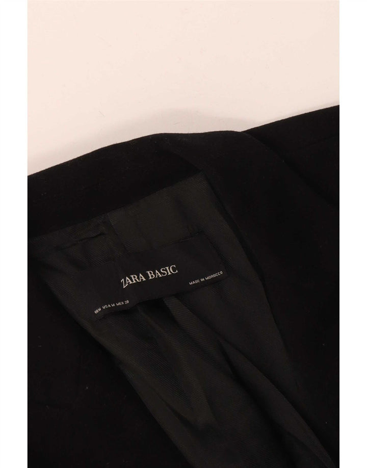 Женский двубортный пиджак Zara UK 12, средний черный