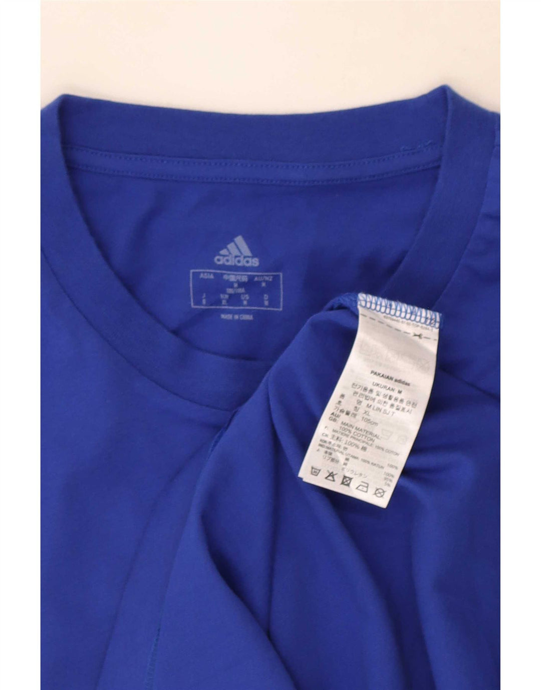 Мужская футболка с рисунком Adidas Top Medium Blue Cotton