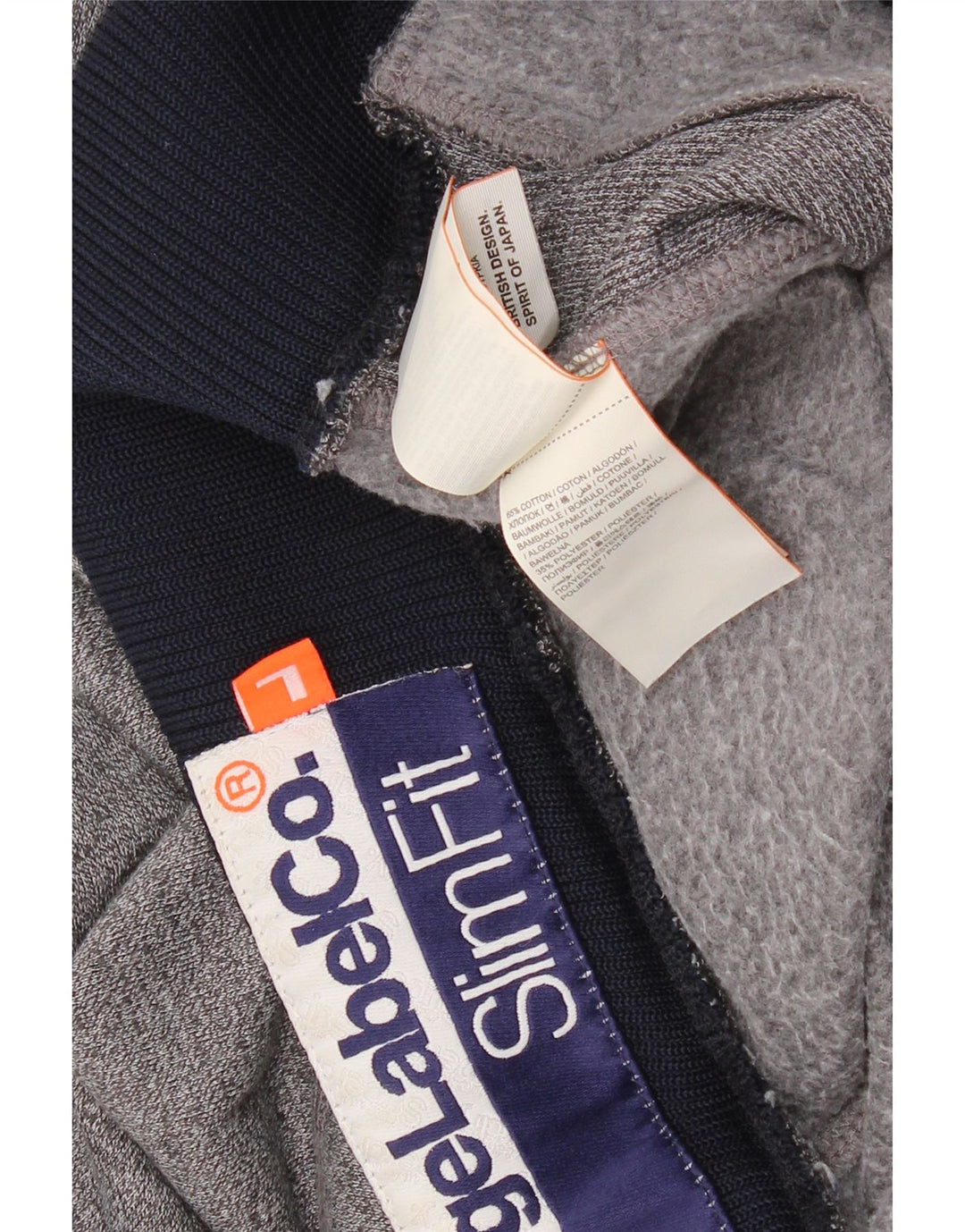 SUPERDRY Мужские спортивные шорты приталенного кроя, большие серые хлопковые