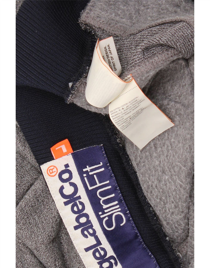 SUPERDRY Мужские спортивные шорты приталенного кроя, большие серые хлопковые