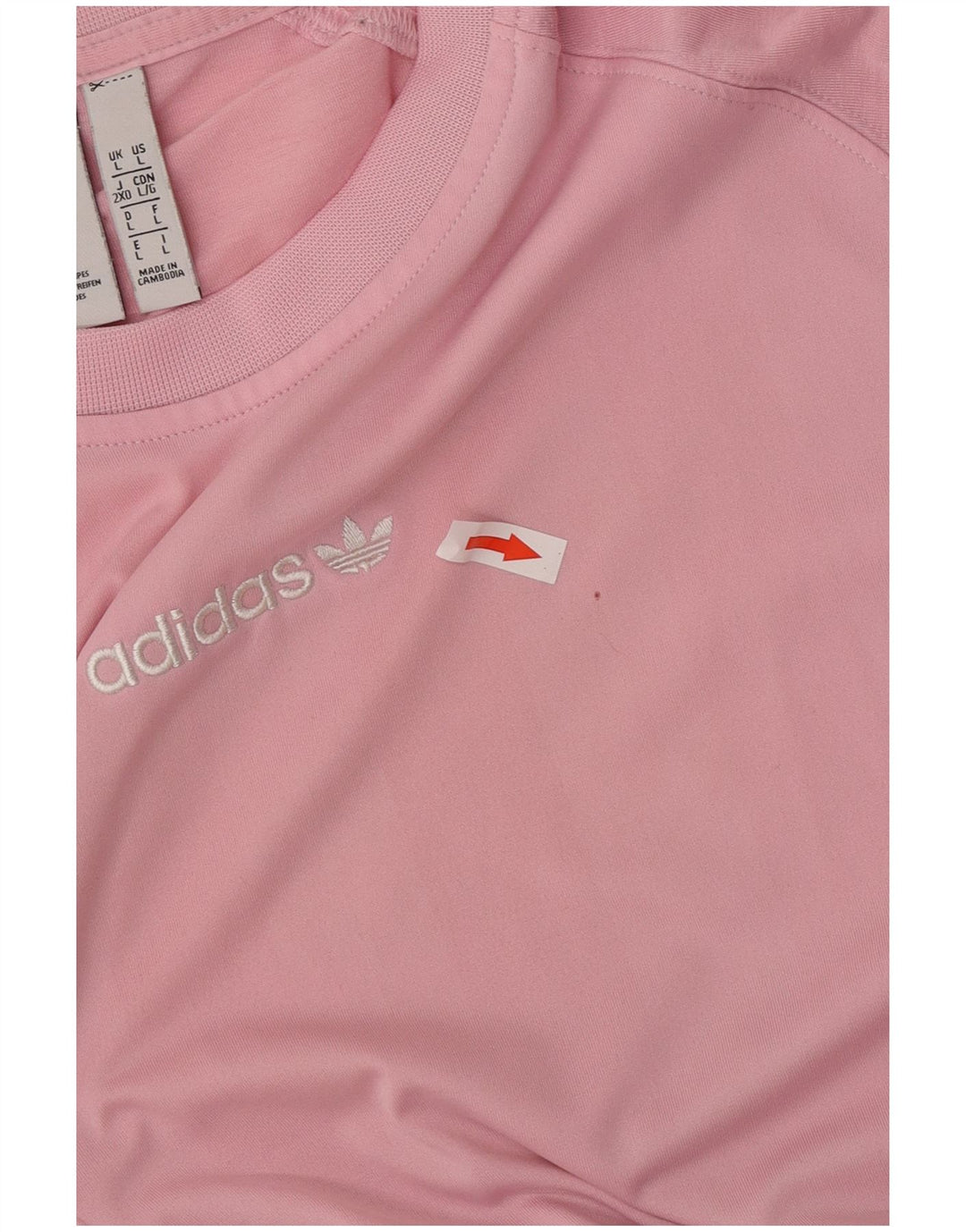 Мужская футболка Adidas с графическим рисунком, большой розовый полиэстер с цветными блоками